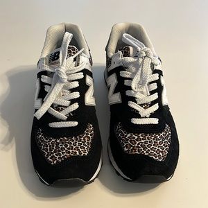 Women’s New Balance 574 Leopard/Black/Grey Shoes